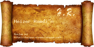 Heizer Román névjegykártya